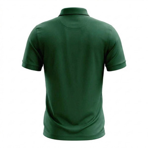 เสื้อโปโลแขนสั้นสีเขียวสำหรับผู้ชายของคาดิอาผ้าถักระบายอากาศได้ดี สีพื้น พิมพ์ลายโลโก้ด้านหน้า - Product Image 2