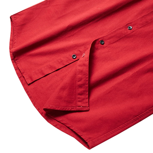 Chaleco vaquero rojo premium para hombre, cómodo, estilo biker, tela de algodón suave para uso diario, camisa vaquera. - Product Image 3