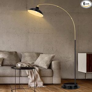 Lampe sur pied de luxe avec base en marbre et cadre doré pour villa et projets d'aménagement intérieur haut de gamme - Product Image 6