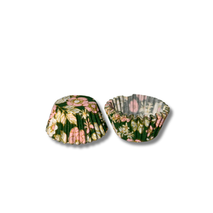 Rico's Green Floral Pattern Glassine Square Non-Stick Heat Resistant Food Grade 1000-Piece Baking Cupcake Wrapper Cake <b>Tool</b> - Product Image 1