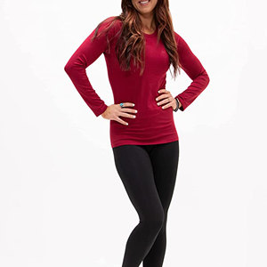 Wholesale Athletic Compression <b>Top</b> for Women Moisture Wicking Long Sleeve Base Layer Shirt for Exercise Fitness and Outdoor - Product Image 4