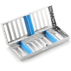 Mahfooz Surgical Plateau en acier inoxydable de haute qualité pour autoclave manuel, 5 pièces, pour cassettes de chirurgie dentaire et support de détartreur - Product Image 1