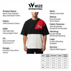 เสื้อยืดคอกลมแขนสั้นผู้ชาย E INTERNATIONAL ผ้าคอตตอนเจอร์ซีย์สีสันตัดต่อแบบลำลอง พร้อมดีไซน์ลายปะติด - Product Image 6