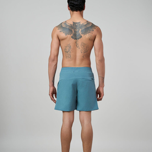 Shorts mi-longs pour hommes, style urbain, écologiques, infroissables, imperméables, respirants, séchage rapide, en nylon, polyester et satin, avec taille élastique - Product Image 5