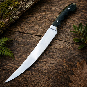 Hot Sale German Stainless Steel Boning Knife <b>Camping</b> Survival Fixed Blade Fishing Fillet Knives With Micarta Handle - Product Image 4