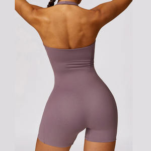 Nuevo Diseño 2026: Mono de Yoga para Mujer, Halter, Ajuste Delgado, Deportivo, Bodysuit de Una Pieza con Efecto Segunda Piel - Product Image 3