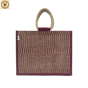 Sac fourre-tout promotionnel en jute naturel, sac de shopping promotionnel 40x33x20 cm, logo personnalisé, vente en gros, OEM, marque privée, modèle SS314A - Product Image 3