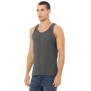 Camiseta sin mangas BELLA+CANVAS unisex para hombre, personalizada, de algodón transpirable, cuello redondo, 180g, para gimnasio, ajustada y acanalada - Product Image 6