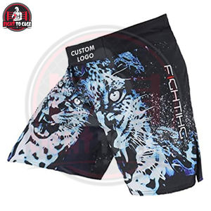 กางเกงมวย MMA/Boxing แบบใหม่ทันสมัย MOQ ต่ำ ผลิตตามสั่ง เนื้อผ้าแห้งเร็ว ระบายความชื้นได้ดี พิมพ์ลาย โพลีเอสเตอร์ 100% สำหรับชุดศิลปะการต่อสู้ - Product Image 5