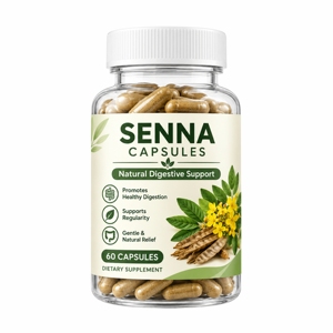 Capsules de Séné 100% Pur Marque Blanche 500mg, 60 Comprimés – Complément Premium à Base de Poudre de Feuilles de Séné pour le Soutien Digestif - Product Image 1