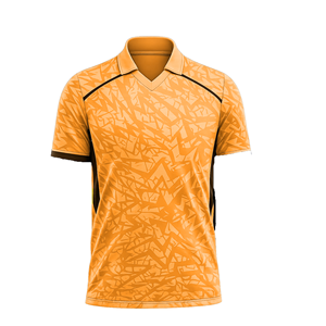 Maillot de football à manches courtes pour homme, imprimé géométrique corail, en polyester anti-humidité, col rabattu, coupe classique, vêtement d'été - Product Image 4