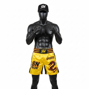 Shorts de MMA et de karaté personnalisés haut de gamme OEM ODM pour adultes avec impression numérique respirante et séchage rapide - Product Image 1