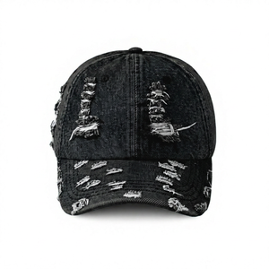 Gorra de Béisbol Unisex de Mezclilla, 6 Paneles, Ajustable, Estilo Vintage Desgastado, Casual, Primavera/Verano, Algodón, Bordado 3D - Product Image 4