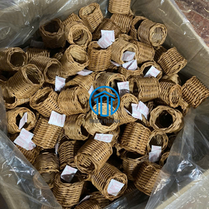 Decorative Woven <b>Rattan</b> Napkin Ring Stylish <b>Dining</b> <b>Table</b> Accessory Handmade Napkin Holder For Home <b>Table</b> Styling - Product Image 3