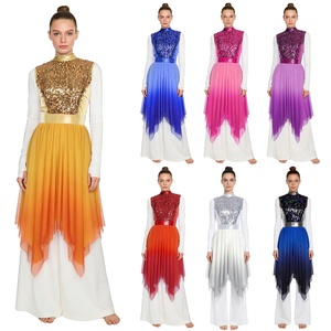 Robes de danse latine pour femmes, robes de danse de louange, costumes de danse pour les spectacles de danse lyrique et liturgique - Product Image 1