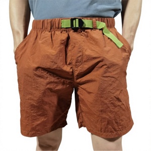 Shorts Bermuda Homme Vert Taille Mi-Haute Élastique avec Ceinture Tissu Oxford Décontracté Respirant Séchage Rapide - Product Image 3
