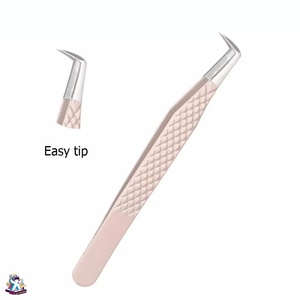 Ensemble de pinces à cils Ryzer Studio en acier inoxydable de précision, durables, 1 pièce, pointe incurvée et pointue, outils de maquillage pour les cils - Product Image 5