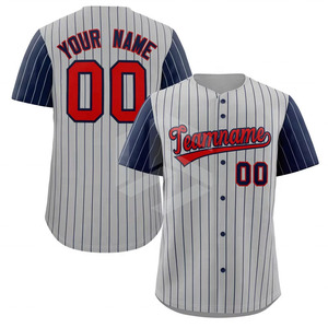Maillots de baseball professionnels bleus et noirs de haute qualité, vente en gros de vêtements de baseball et de softball, maillot de baseball - Product Image 4