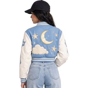 Plus Size Hot Sale Women Varsity Jacket Plush Thermal Fleece Clean <b>White</b> <b>Long</b> <b>Sleeve</b> Ribbed Stand Neckline Jackets - Product Image 2