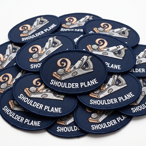 Outil de travail du bois à surface ovale, patch brodé, fabricant en gros personnalisé - Product Image 1