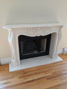 Chimenea Moderna de Lujo con Marco de Mármol Independiente para Sala de Estar, Uso Interior - Product Image 2