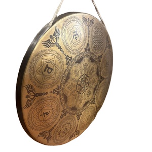 Campana de Metal Gong curativo tradicional hecha a mano, Campana decorativa de Nepal para Yoga, meditación, bienestar, artesanía de Metal - Product Image 4