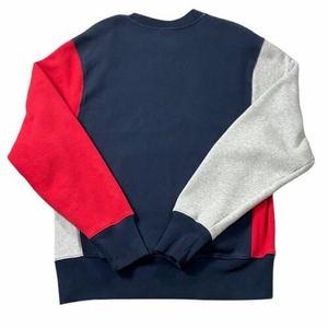 <b>Men</b> Color Blocking Crewneck Sweatshirt Regular Fit Knitted Cotton <b>Pullover</b> With Pocket Casual Autumn Style - Product Image 5