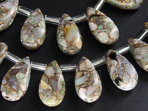 Cuentas de piedra de lágrima de ópalo australiano 15X7MM Multi fuego suave pulido hecho a mano cobre joyería fabricante suministros mayorista - Product Image 4