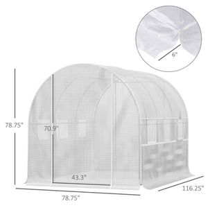 Mini Serra Moderna in Polietilene con Telaio in Acciaio/Plastica, Facile Montaggio, per Uso Domestico/Giardino - Product Image 3