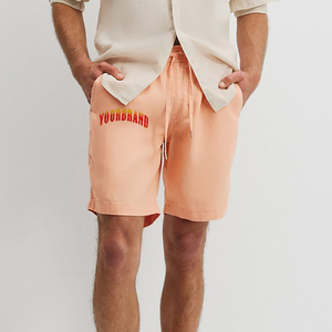 Pantalones Cortos Bermuda de Algodón de Color Sólido para Hombre, Cintura Elástica, Estilo Casual con Bolsillos, Tejido Transpirable, Corte de Tiro Medio - Product Image 4