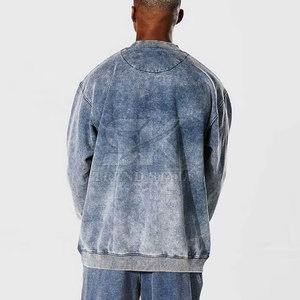 Sudadera de Alta Calidad para Hombre, Estilo Streetwear, Lavado Ácido, Oversize, Sudadera con Efecto Desgastado para Hombre - Product Image 2