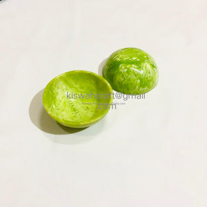 ชุดอาหารค่ำเรซิ่นขัดเงาสีเขียวอ่อนสุดหรูหราสำหรับโรงแรมบ้านพักสไตล์คลาสสิก พร้อมช้อนสำหรับเสิร์ฟผลไม้ เหมาะสำหรับงานเลี้ยง - Product Image 5