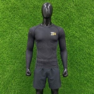 Rashguard personnalisé pour homme, manches longues, compression, séchage rapide, impression par sublimation, logo au dos, adulte - Product Image 1
