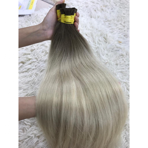 Lujo 100% cabello humano Remy cabello rubio liso natural a granel de Vietnam para mujeres negras - Product Image 1