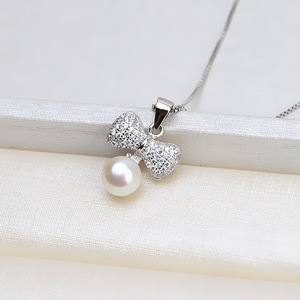 Ensemble de pendentifs pour oreilles en argent S925 tendance DIY européen-américain, nouveaux bijoux à nœud pour femmes, composants de bijoux vides en perles - Product Image 2