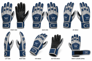 Gants de frappe de baseball Elite Performance, logo OEM personnalisé, paume en cuir premium, absorption des chocs, pour adultes et jeunes. - Product Image 6