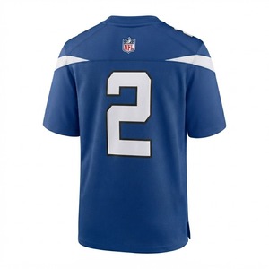 Maillot de football américain bleu marine tendance pour homme, vêtement de sport athlétique, maille respirante sur le devant, 100 % polyester, séchage rapide - Product Image 2