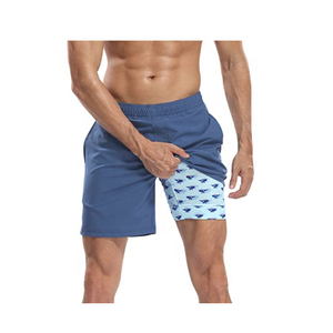 Pantalones Cortos Deportivos Casuales para Hombre, de Alta Calidad, hasta la Rodilla, de Spandex/Nylon, Cintura Elástica con Bolsillos, Doble Capa, Compresos y Duraderos - Product Image 5