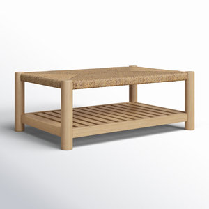 Mesa de centro de cóctel rectangular tejida - Product Image 4