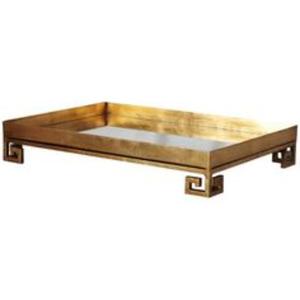 Plateau de service en métal doré personnalisé, vaisselle de luxe personnalisée pour restaurant, hôtel, traiteur, mariage, événements. - Product Image 3