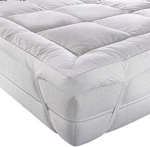 Protège-matelas matelassé rafraîchissant en microfibre blanche 400TC, lavable, toutes saisons, pliable, pour usage domestique, teint uni - Product Image 5