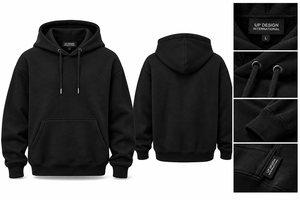 Sudadera con capucha personalizada de forro polar grueso, estilo oversize, unisex, para hombre y mujer, fabricantes de ropa y prendas de vestir. - Product Image 4