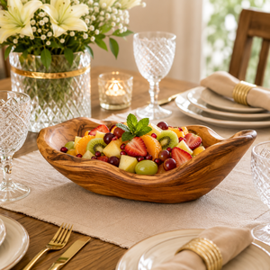 Frutero de Madera de Acacia Premium, Hecho a Mano, Decorativo, Ecológico, Centro de Mesa para Cocina o Comedor - Product Image 2