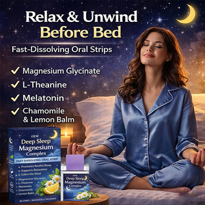 Complément de magnésium pour sommeil profond, bandes orales à dissolution rapide, pour s'endormir plus rapidement, dormir paisiblement, se réveiller rafraîchi, relaxation, esprit calme - Product Image 6