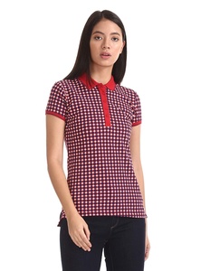 Camiseta de golf de manga corta para mujer, polo personalizado con logotipo sublimado oem, ropa ajustada de manga corta de bloque de color - Product Image 1