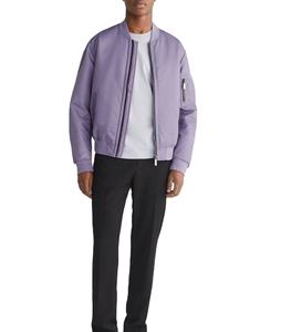 Blouson de bombardier de vol à logo personnalisé de couleur unie de haute qualité blouson de bombardier Letterman de baseball épais en coton pour hommes - Product Image 3