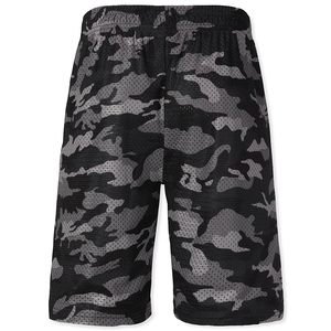 Shorts de basketball pour hommes en gros, pas chers, en promotion, 100 % polyester, maille respirante, logo personnalisable sur le devant, séchage rapide, sur mesure - Product Image 3