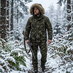 Custom Logo Printed Summer <b>Waterproof</b> <b>Camo</b> Hunting <b>Jacket</b> Silent Tricot Nylon Lined Mens Tactical Sports Wear OEM - Product Image 4