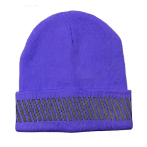 Winter <b>Waterproof</b> Reflective <b>Beanie</b> Cap Colorful Knitted Warm Workwear Custom Logo Adult Fashion <b>Beanie</b> Cap - Product Image 3