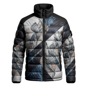 Men Winter Streetwear <b>Camouflage</b> Pattern Canvas Waterproof Hooded Puffer Jacket - Product Image 3